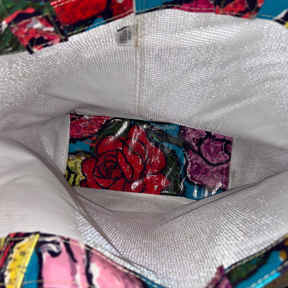 Consuela Vibrant Floral Tote with Blue and Red - Picture 4 of 4